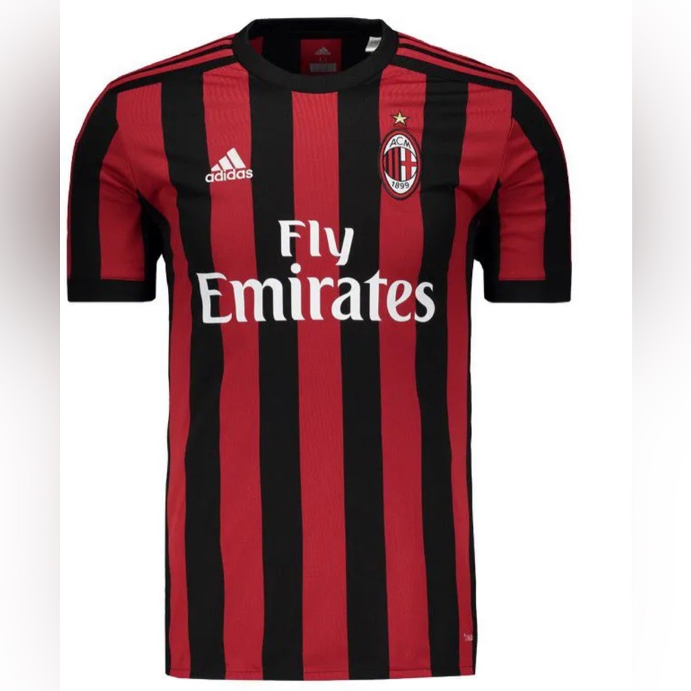 SALE‼️Adidas AC Milan Striped Red and Black Jersey